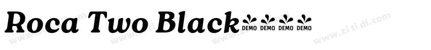 Roca Two Black字体转换